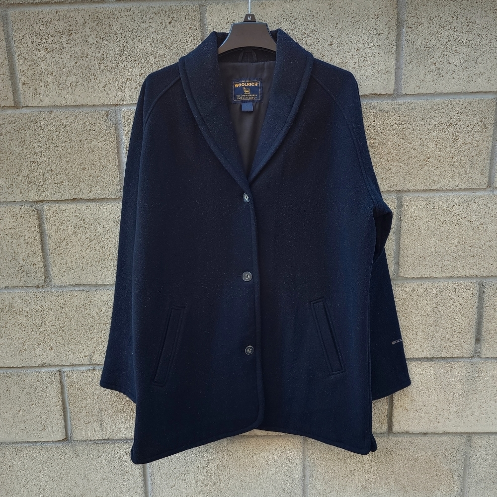 Woolrich Wool Coat Black Womens Size XL